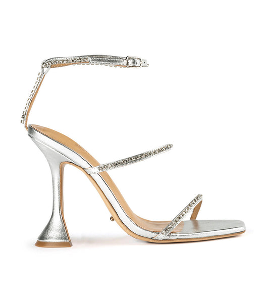 Tony Bianco Shy Silver Nappa Metallic 10.5cm Bling Heels Silver / Metal | ZMYMJ20118