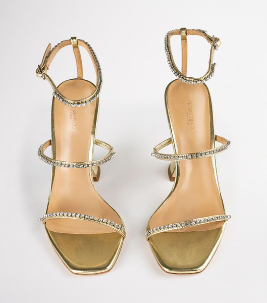 Tony Bianco Skye Gold Nappa Metallic 10.5cm Bridal Heels Gold / Metal | FMYUI27962