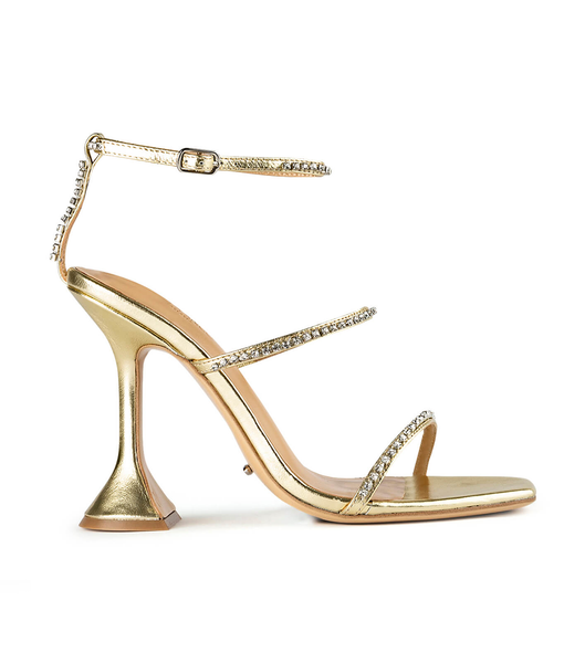 Tony Bianco Skye Gold Nappa Metallic 10.5cm Strappy Heels Gold / Metal | YMYVQ62213