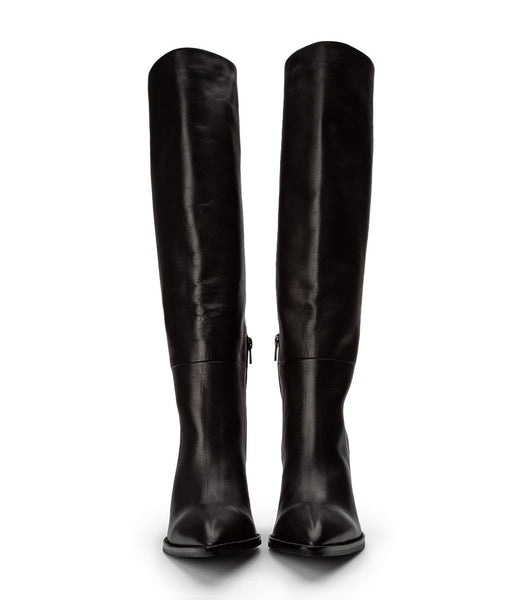 Tony Bianco Skyla Black Como 9cm Heeled Boots Black | GMYUC39513