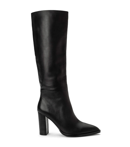 Tony Bianco Skyla Black Como 9cm Knee High Boots Black | UMYND30060