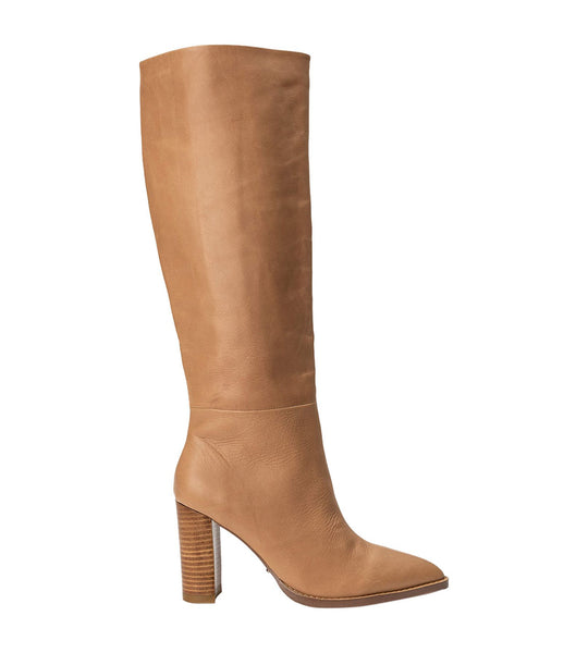 Tony Bianco Skyla Caramel Venice 9cm Knee High Boots Beige | PMYQX19700