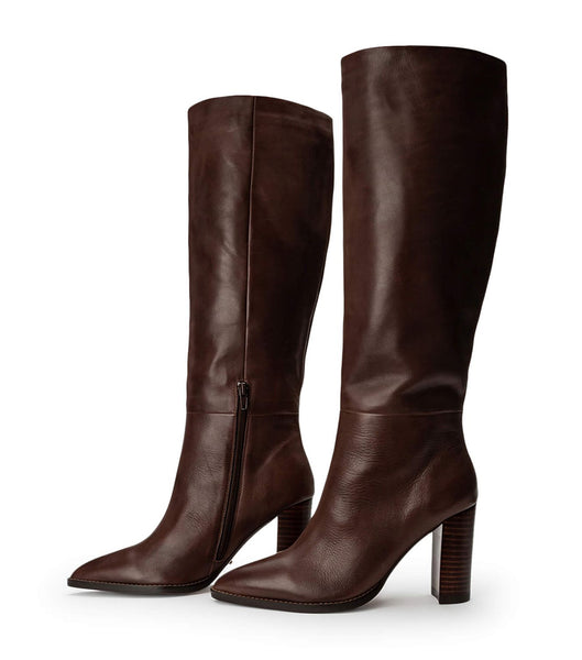 Tony Bianco Skyla Choc Como 9cm Heeled Boots Chocolate | FMYHY25135