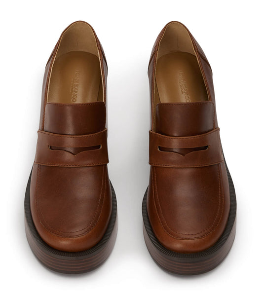 Tony Bianco Taranto Cognac 9cm Loafers Brown | MMYHR69541