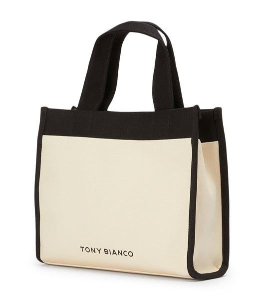 Tony Bianco Teagan Black/Beige Tote Bag Accessories Black / Beige | MYZPD94853