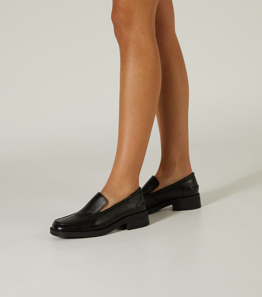 Tony Bianco Teddy Black Como 4cm Loafers Black | YMYVQ80416