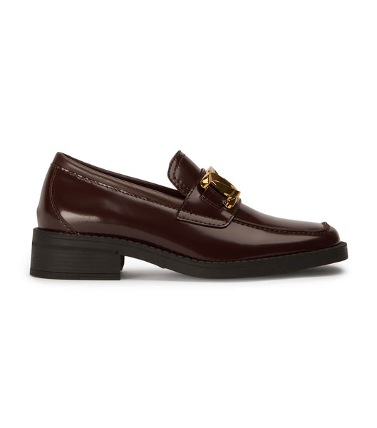 Tony Bianco Tia Vino Hi Shine 4cm Loafers Chocolate | MYJVR91149