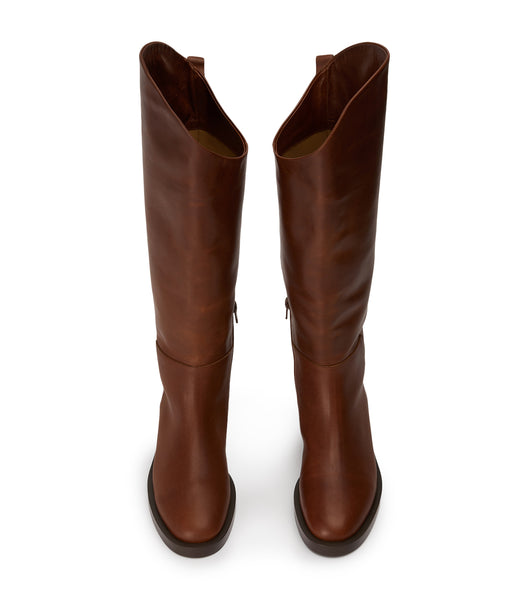 Tony Bianco Tyler Cognac 4cm Knee High Boots Brown | SMYVO18632