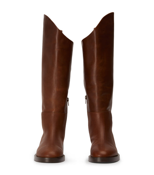 Tony Bianco Tyler Cognac 4cm Knee High Boots Brown | SMYVO18632