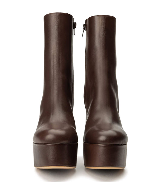 Tony Bianco Tyra Choc Como 12cm Ankle Boots Chocolate | YMYGT20717