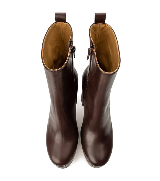 Tony Bianco Tyra Choc Como 12cm Heeled Boots Chocolate | MYDFL15151