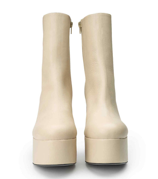 Tony Bianco Tyra Vanilla Venice 12cm Ankle Boots Light Yellow | LMYTR15583