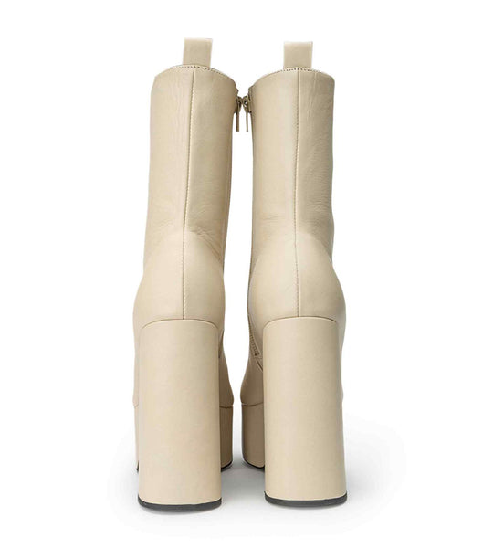 Tony Bianco Tyra Vanilla Venice 12cm Heeled Boots Light Yellow | TMYWZ96963