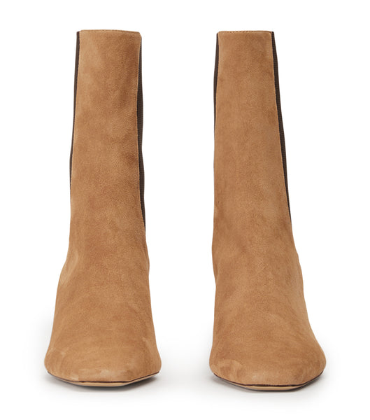 Tony Bianco Verona Butterscotch Suede 5cm Heeled Boots Brown | MMYFT93886