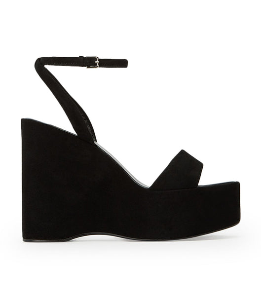 Tony Bianco Vesna Black Suede 13cm Wedges Black | MMYHR23817