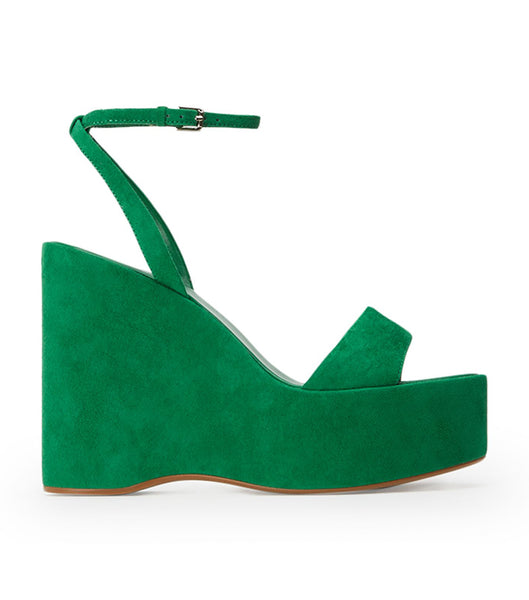 Tony Bianco Vesna Jade Suede 13cm Platform Shoes Green | SMYVO87195