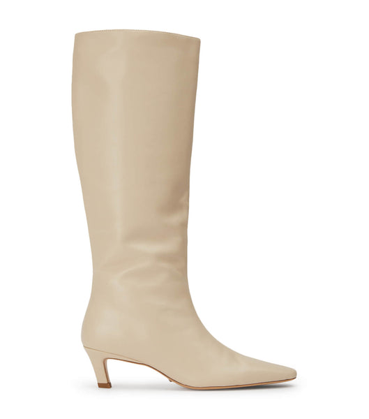 Tony Bianco Vixon Vanilla Nappa 5cm Knee High Boots Light Yellow | BMYSD21165