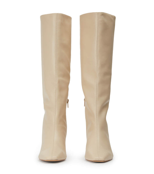 Tony Bianco Vixon Vanilla Nappa 5cm Mid Calf Boots Light Yellow | PMYQX66902