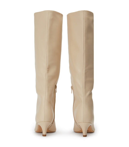 Tony Bianco Vixon Vanilla Nappa 5cm Mid Calf Boots Light Yellow | PMYQX66902