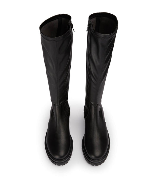 Tony Bianco Waze Black Venice/Black Venezia 4.5cm Mid Calf Boots Black | BMYSD85254