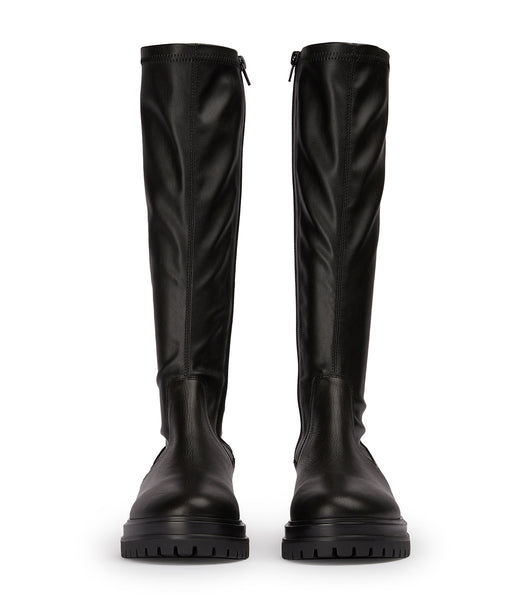 Tony Bianco Waze Black Venice/Black Venezia 4.5cm Mid Calf Boots Black | BMYSD85254