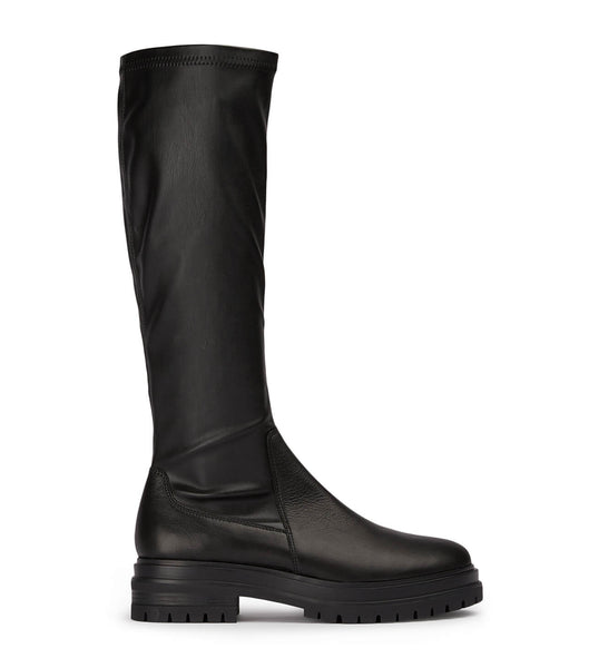 Tony Bianco Waze Black Venice/Black Venezia 4.5cm Knee High Boots Black | QMYUV37861