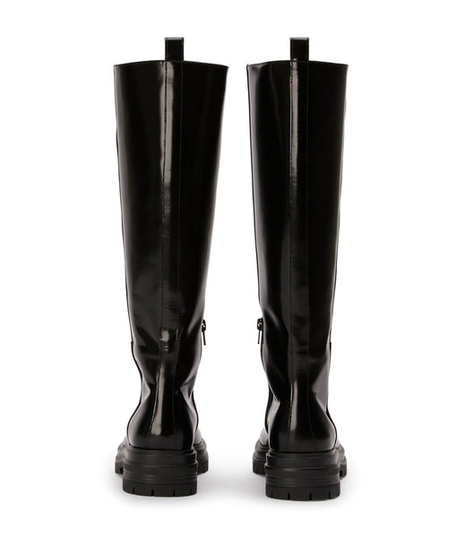 Tony Bianco Welly Black Hi Shine 4.5cm Mid Calf Boots Black | BMYSO79977