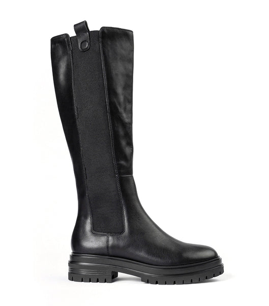 Tony Bianco Winx Black Venice 4.5cm Knee High Boots Black | MYQCS83579