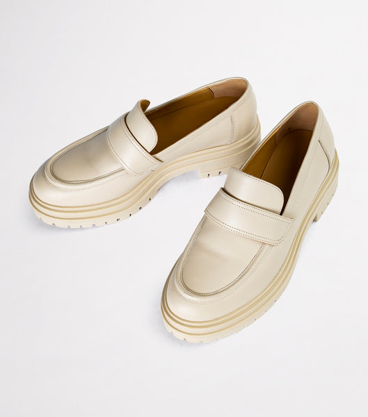 Tony Bianco Wiz Vanilla Capretto 4.5cm Loafers Light Yellow | PMYER46911