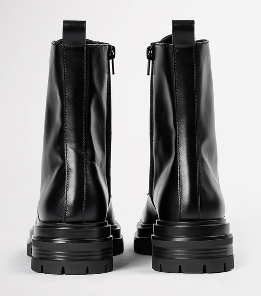 Tony Bianco Wya Black Como 4.5cm Combat Boots Black | FMYUI75335