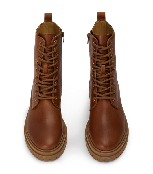 Tony Bianco Wya Cognac 4.5cm Combat Boots Brown | MYEGJ87151