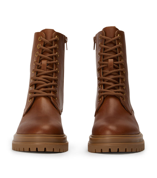 Tony Bianco Wya Cognac 4.5cm Combat Boots Brown | MYEGJ87151