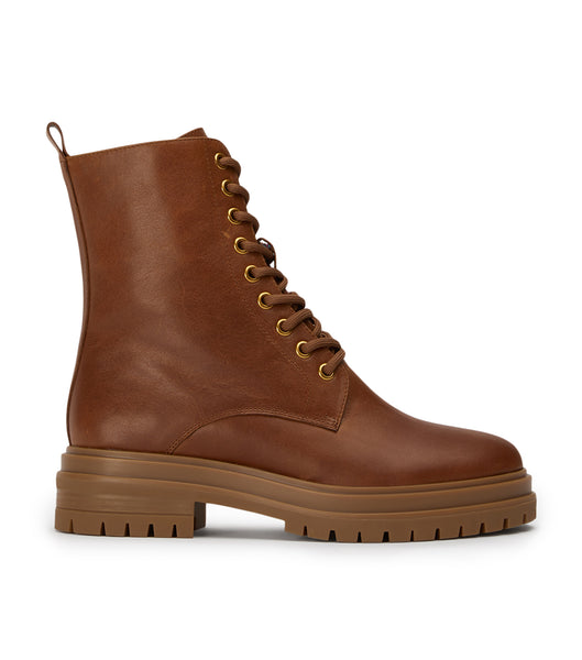 Tony Bianco Wya Cognac 4.5cm Combat Boots Brown | MYEGJ87151