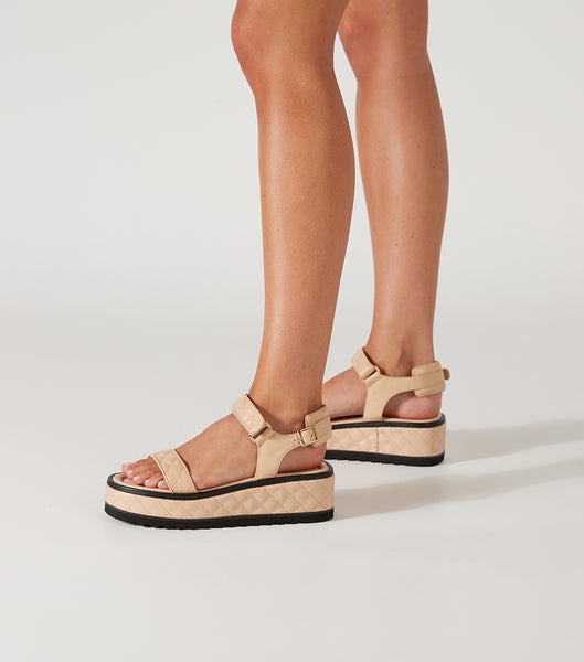 Tony Bianco Zahara Beech Nappa 6cm Sandals Beige | AMYWC22967