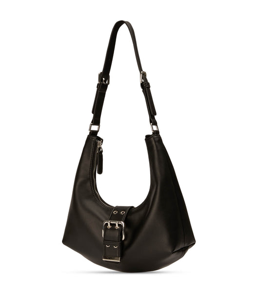 Tony Bianco Zali Black Leather Shoulder Bag Accessories Black | MYNZX73060