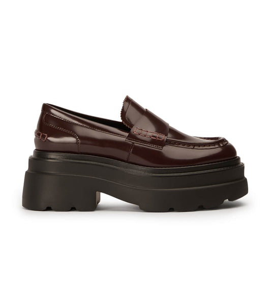 Tony Bianco Zomp Vino Hi Shine 7.5cm Loafers Brown | UMYTG75829