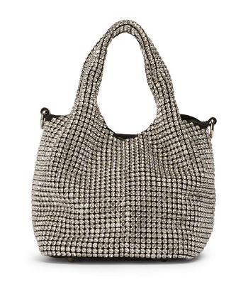 Tony Bianco Angie Clear Crystal Mini Handbags Accessories Silver | MYQCS11715