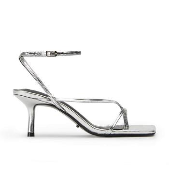 Tony Bianco Avi Silver Foil 6.5cm Bridal Heels Silver | MMYHR75711