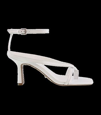 Tony Bianco Becca White Sheep Nappa 7.5cm Low Heels White | PMYQX86708