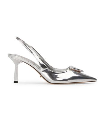 Tony Bianco Bertie Silver Shine 7.5cm Court Shoes Silver | MYDYB27188