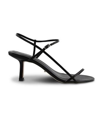 Tony Bianco Caprice Black Kid 7cm Strappy Heels Black | TMYWZ95729