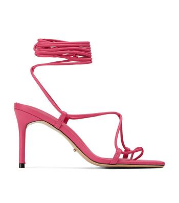 Tony Bianco Clarity Acid Pink 8.5cm Strappy Heels Pink | EMYVG56140