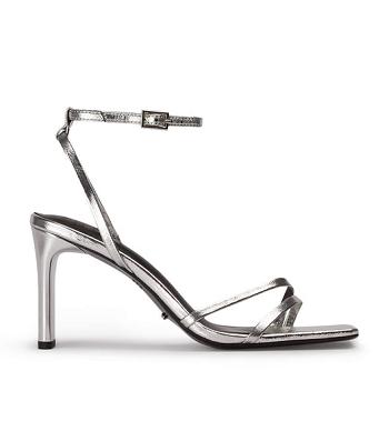 Tony Bianco Corso Silver Foil 8.5cm Stiletto Heels Silver | MYZPD72296