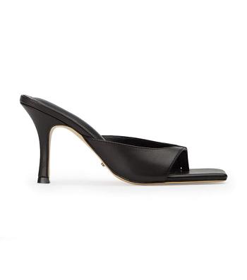 Tony Bianco Crystle Black Como 8.5cm Low Heels Black | DMYKV76674