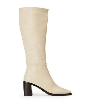 Tony Bianco Darby Ecru Venice 7.5cm Mid Calf Boots White | YMYGT85798