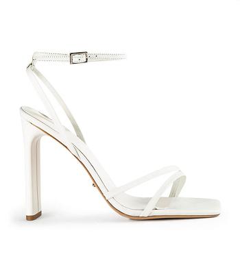 Tony Bianco Fiance Milk Capretto 11cm Strappy Heels White | AMYWC52876