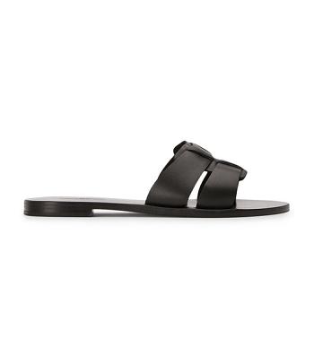 Tony Bianco Force Black 1cm Sandals Black | MYXMI10441