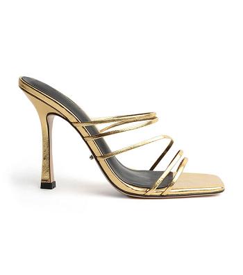 Tony Bianco Foxie Gold Foil 10.5cm Stiletto Heels Gold | MYDFL93536