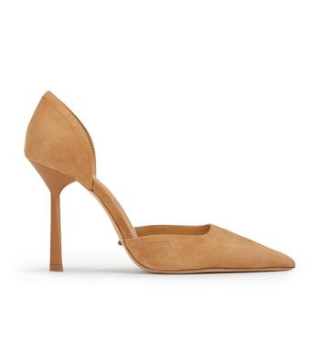 Tony Bianco Gala Butterscotch Suede 10cm Event Heels Beige | YMYGT10468