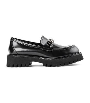 Tony Bianco Greer Black Hi Shine 4cm Loafers Black | MYEGJ88380